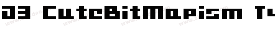 D3 CuteBitMapism TypeB字体转换